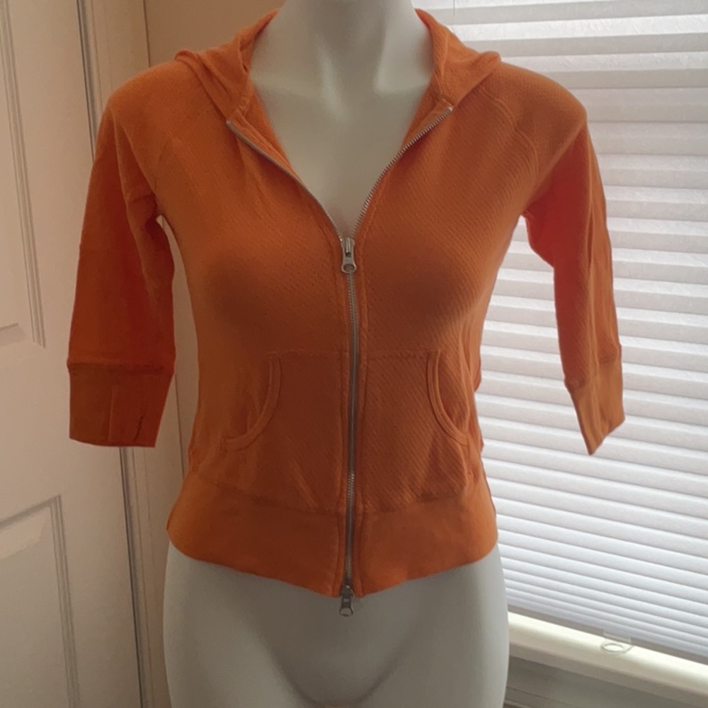 Women's Orange Zip-Up Hoodie
